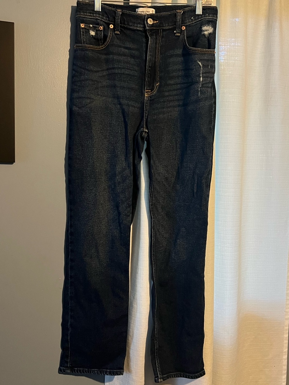 Abercrombie & Fitch Dark Blue Straight Leg Jeans